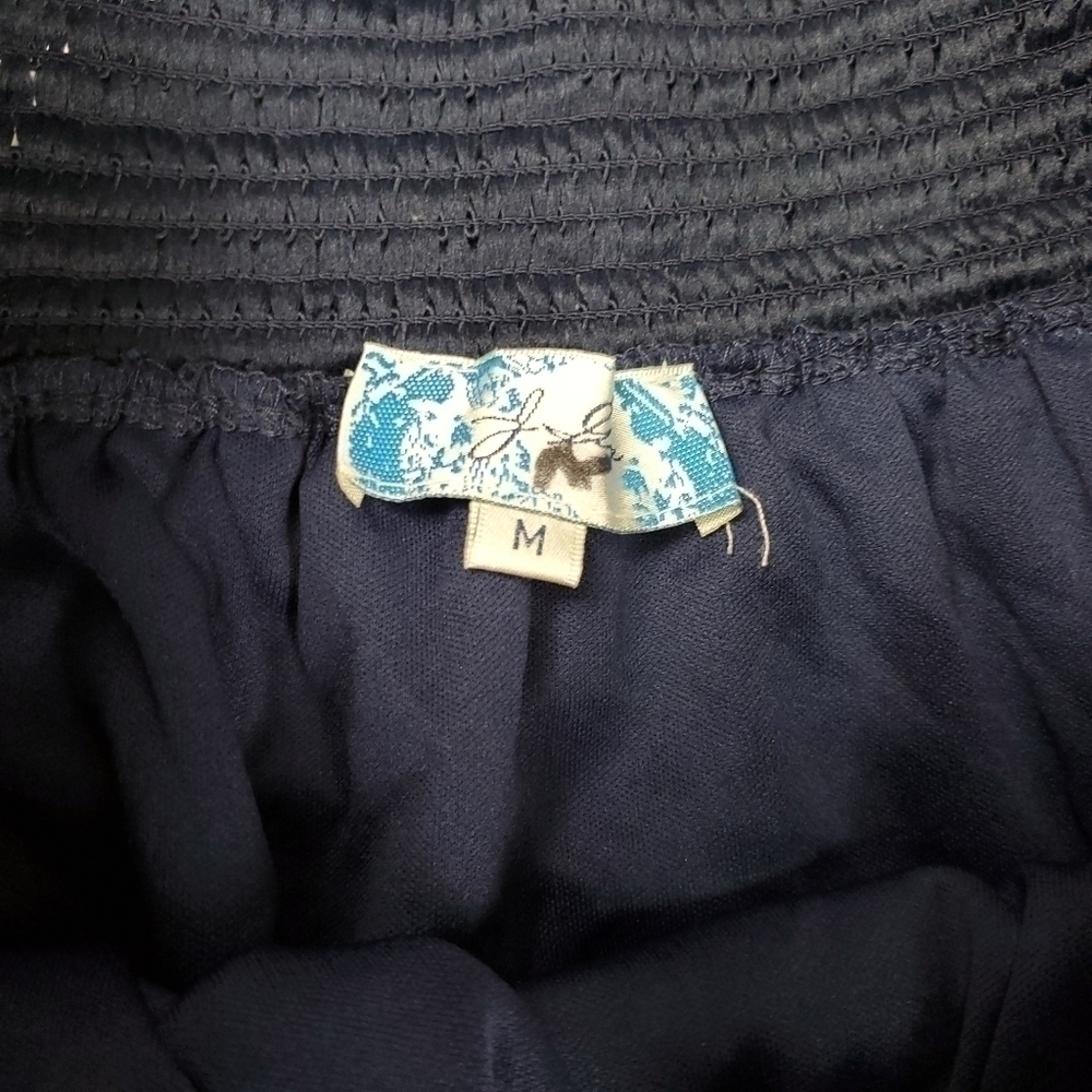 J. Gee Blue Eyelet Embroidered Lace Skirt Sz M - Picture 11 of 11